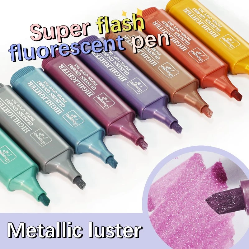 Set de 8 colors de brillantor metàl·lic