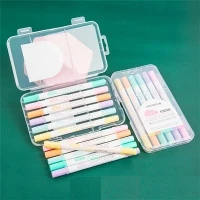 6 pcs Resaltadors de colors pastel de doble punta